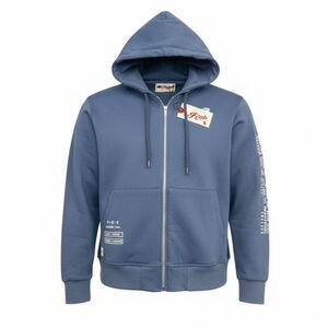 NWT RTGB Ambitious Behavior Blue Zip Up Hoodie - Size Small